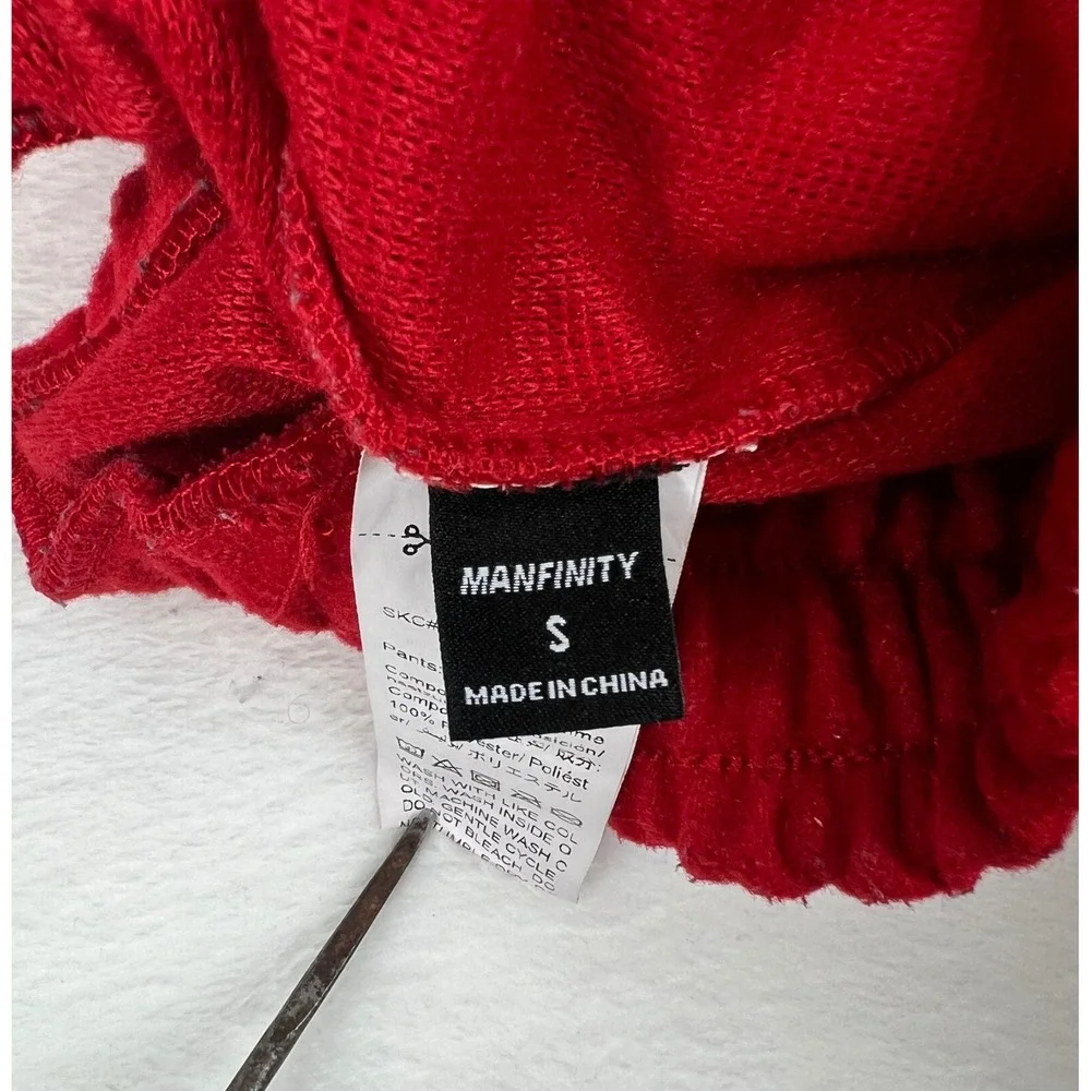 MANFINITY Red Tracksuit Set Jacket Pants Athletic Casual Men Size‎ S